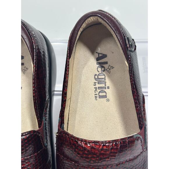 Alegria Keli Pro Garnet Snake Professional Slip On Mules Nursing Clogs W6 EU37 - Picture 3 of 9